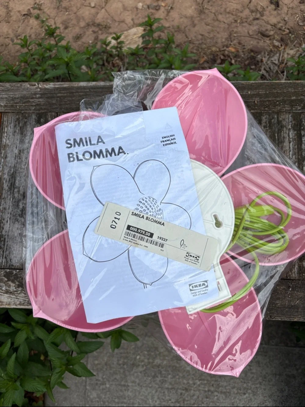 IKEA SMILA BLOMMA Pink Flower Light Set